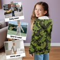 thumbnail image 6 of FUIALDOLG Boys Sweatshirt Hoodie Green Dinosaur Leaves Print Zip Up Jacket with Pocket Winter Outwear Jacket for Boys Hooded Long Sleeve Tops, Size S, 6 of 7