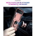 thumbnail image 3 of FFIY Compatible with Samsung Galaxy Z Flip 3 Case, [Military Grade] 16ft. Drop Tested Cover with Magnetic Kickstand Car Mount Protective Case for Samsung Galaxy Z Flip 3 5G 2021 (A-Red), 3 of 7
