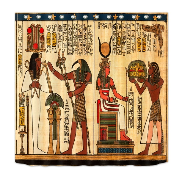 African Ancient Egyptian Style Waterproof 71x71 Shower Curtain Or 3pcs Toilet Cover Mat Rugs Bathroom Decor Walmart Com Walmart Com