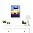 thumbnail image 2 of Military UK British Chinook Helicopter Royal Marines Artwork Framed Wall Art Print A4, 2 of 4