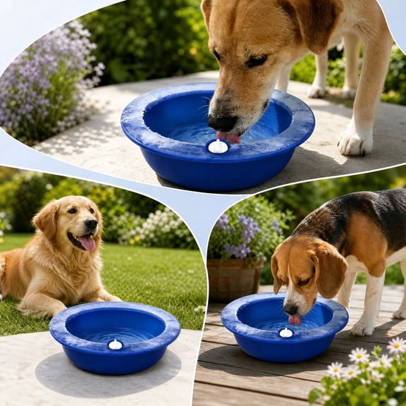 Pet Ice Water Bowl, Cooling Water Bowl for Cats and Small Dogs, Freezer Bowl Keeps Water Cool in Summer