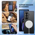thumbnail image 2 of DOMAVER Samsung Galaxy Z Fold 7 Case with Magnetic Ring Stand, Magsafe Compatible, Shockproof Protective Cover, Translucent Matte Black, 2 of 8