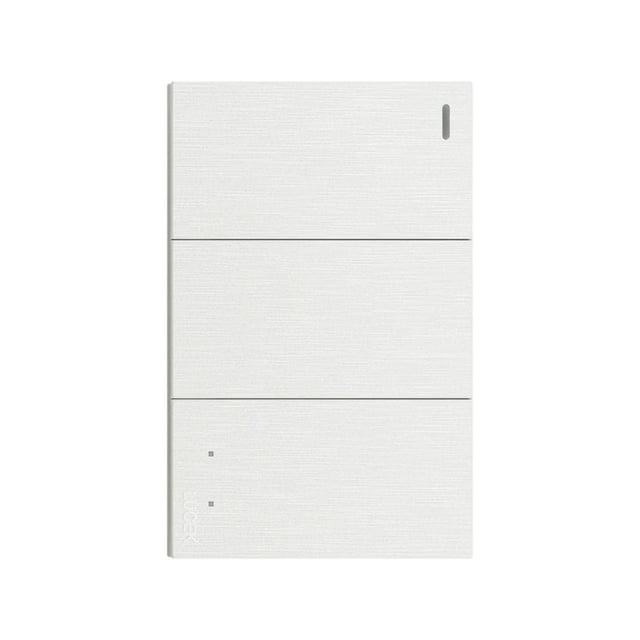 Placa Con 2 Apagadores Sencillos Y 1 De Escalera Lucek Flat blanco