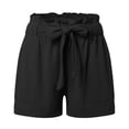 thumbnail image 4 of Babcutegg Girls High Waisted Shorts, Casual Loose Fit Tie Waist Shorts, Wide Leg Summer Shorts for Girls Ages 5-14 Black Size 6, 4 of 5