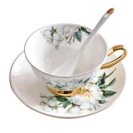

1 Set Durable Coffee Mug Practical Milk Mug Ceramic Coffee Cup with Saucer