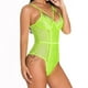 thumbnail image 3 of Conjunto de ropa interior sexy Mono de tela con pantalla de encaje Encantadora lencería sexy para mujeres adultas, verde fluorescente, L Methold XX000038-15, 3 of 7
