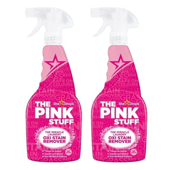 Stardrops - The Pink Stuff - The Miracle Laundry Oxi Stain Remover Spray 2-Pack Bundle (2 Laundry Stain Remover)