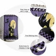 thumbnail image 6 of Halloween Purple Castle Moon Shower Curtain Set ，Waterproof Fabric Shower Curtains Witch Pumpkin Bat Black Plaid Shower Curtains for Bathroom,Bathroom Decor 60"x72", 6 of 6