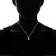 thumbnail image 4 of Sterling Silver Genuine or Synthetic Gemstone 9x7mm Teardrop Slide Pendant Necklace for Women Girls, 4 of 4