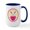 White/Navy Inside, variant on CafePress - Peter Cottontail Girl Easter Large Mug - 15 oz Ceramic Large White Novelty Mug