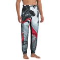 thumbnail image 4 of Xecao Flamingo On The Jungle Print Active Tech Joggers for Men, Mens Sweatpants Lounge Pants with Pockets-Small, 4 of 5