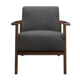 thumbnail image 2 of OakvillePark Doran Velvet Fabric Upholstered Accent Chair, Dark Gray, 2 of 5