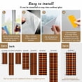 thumbnail image 6 of Black Orange Plaid Window Privacy Film, Farmhouse Buffalo Check Gingham Static Cling UV Sun Blocking Heat Control Window Tint Day and Night, Non-Adhesive One Way Windows Privacy Cover 17.7''x78.7'', 6 of 7