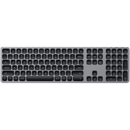 Satechi - ST-AMBKM Full-size Wireless Bluetooth Scissor Keyboard with Numeric Keypad - Compatible with Newer Mac Devices - Space Gray