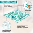 thumbnail image 4 of 13.4" x 16.5" Food-Grade Acrylic Cutting Board Non-Slip Kitchen Chopping Board Teal Swirl Damask Pattern, 4 of 7