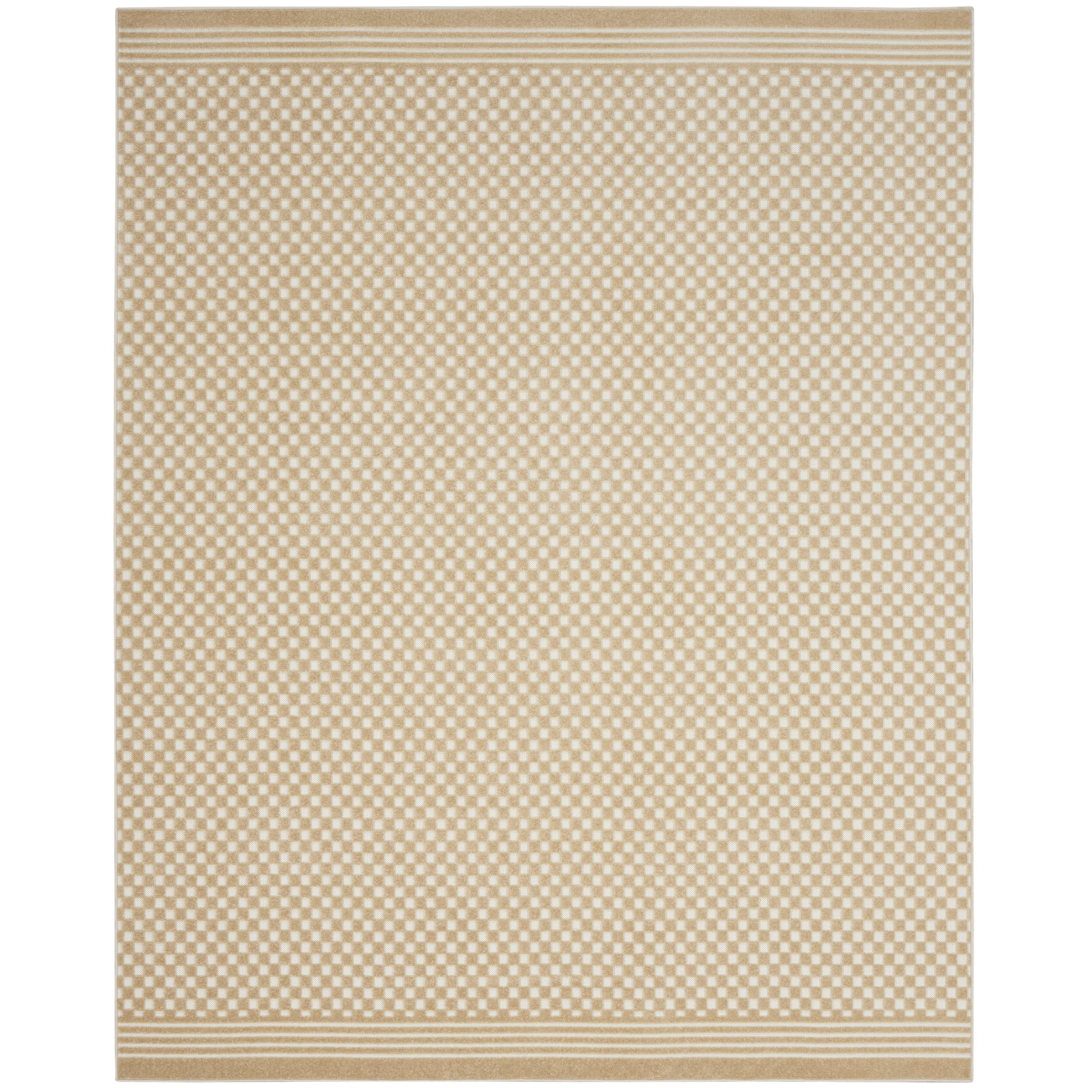 Nourison Care Free 7'10" x 9'10" Taupe Modern Indoor Rug