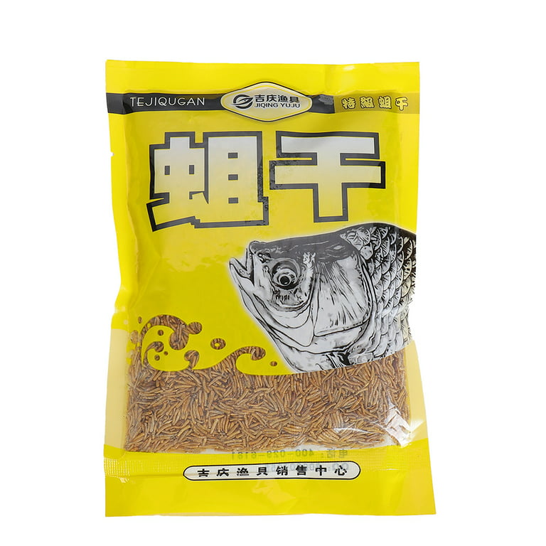 100G Dried Maggot Fishing Bait Additive for Groundbaits Carp Fishing Dry  Maggots