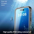 thumbnail image 3 of for iPhone 17 Pro Max Waterproof Case Compatible with MagSafe, Magnetic Waterproof Full Body IP68 Underwater Case Built-in Screen Protector Military Grade Shockproof Cover with Lanyard, 3 of 7