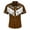 #01-Brown, variant on Western Boys' Button-Down Shirts Short Sleeve, Pearl Snap Shirt with Fringe