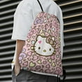 thumbnail image 5 of Hello Kitty Drawstring Backpack Water Resistant String Bag Sackpack Cinch for Sports, Gym, Travel, Swimming, Yoga, Beach, 5 of 7