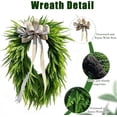 thumbnail image 6 of Fern Wreaths for Front Door,All Year Round,Button Fern Wreath, Greenery , Spring Wreath for Christmas Porch Entryway Indoor Outdoor Home Decor(22 inch), 6 of 7