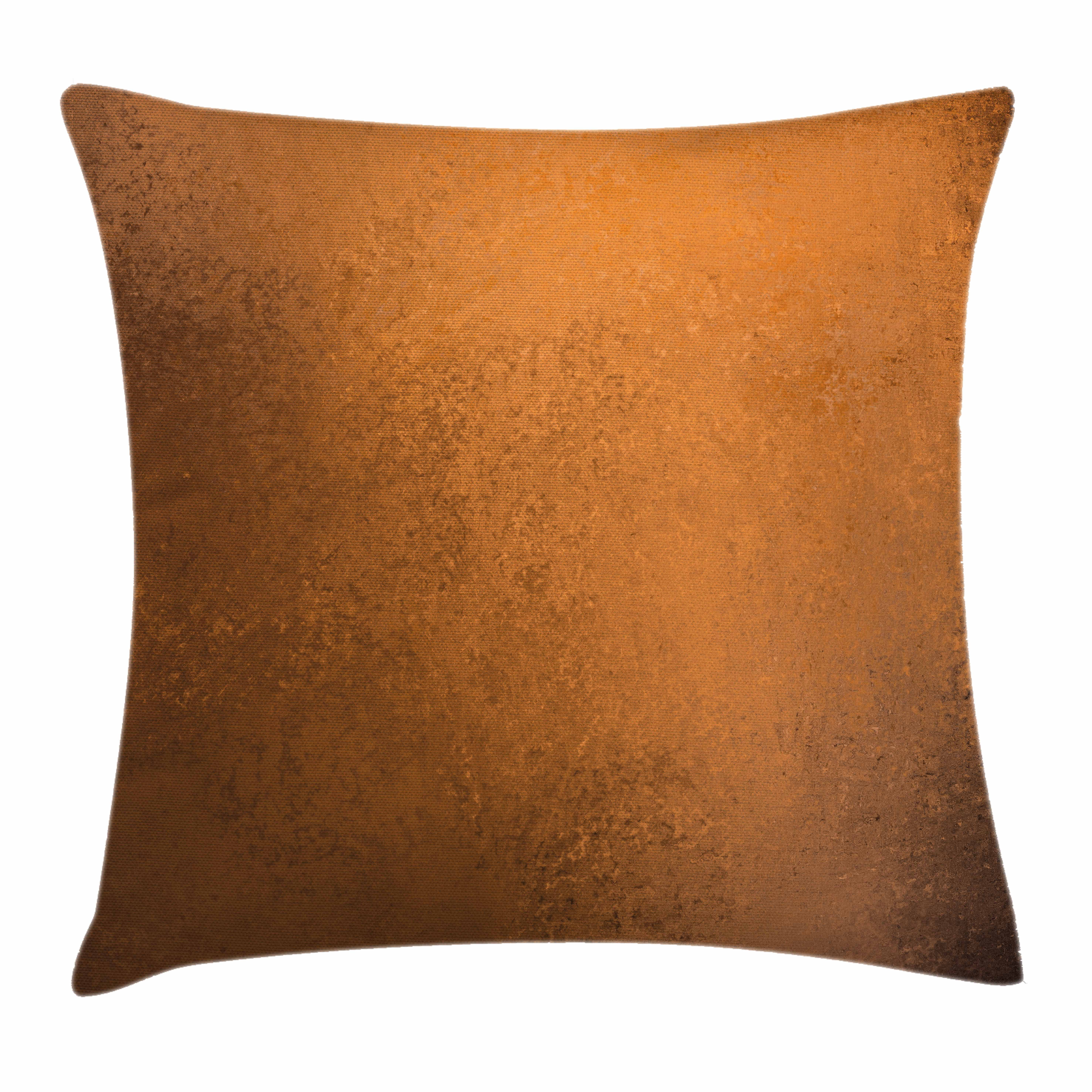 Copper Decor Throw Pillow Cushion Cover, Grungy Vintage Texture Old Abstract Copper Surface