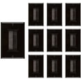 thumbnail image 1 of Buyer's Point Brush Wall Plate [UL Listed], Decora Style, Cable Pass Through Insert for Wires, Single Gang Cable Access Strap, Wall Socket for HDTV, HDMI, Home Theater Systems Pack of 10 Black, 1 of 7