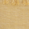 thumbnail image 5 of Mina Victory Life Styles Woven with Tassels Square Cotton Throw Pillow in Yellow, 5 of 5