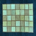 thumbnail image 1 of Ahgly Company Indoor Square Oriental Light Blue Modern Area Rugs, 3' Square, 1 of 4