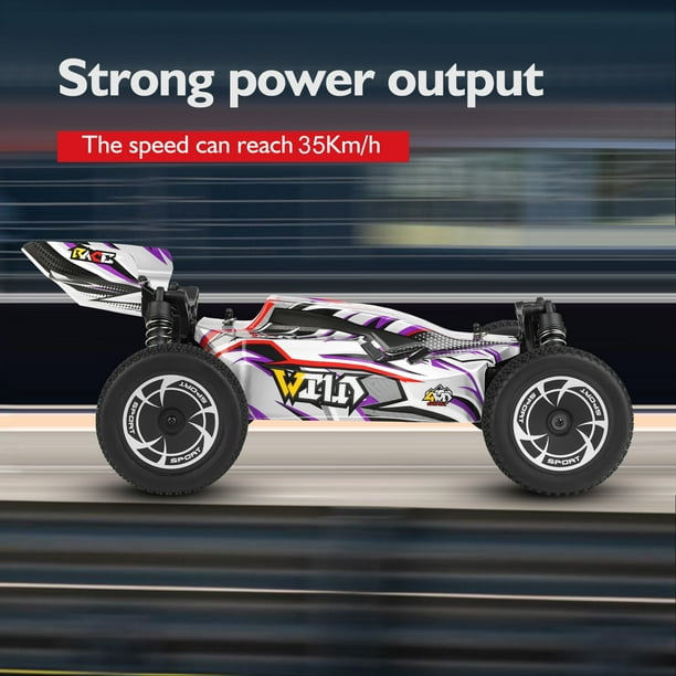 Wltoys 1/14 Cocho de Control Remoto 35 km/h Coche de de Alta Velocidad 1500 Mah Batería 2.4Ghz Control Remoto 4 Ruedas Carrete para Niños Adultos