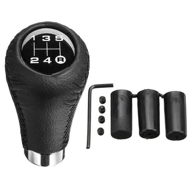 Kenally Palanca de cambios de cuero PU Universal de 5 velocidades para coche, palanca de cambios Manual, palanca de cambios, accesorios de estilo para Kits de molduras para tableros de automóviles Kenally VI0019-00B