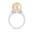 thumbnail image 2 of ANGARA Golden South Sea Cultured Pearl Collar Ring with Diamonds in 14K White Gold for Women | June Birthstone, Birthday, Anniversary, Jewelry Gift for Women | Pearl Ring, 2 of 8