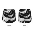 thumbnail image 3 of Daiia Abstract Black White Swirls Pattern Women's 2 in 1 Running Shorts - Lightweight Athletic Workout Gym Yoga Shorts Liner with Phone Pockets-Large, 3 of 7