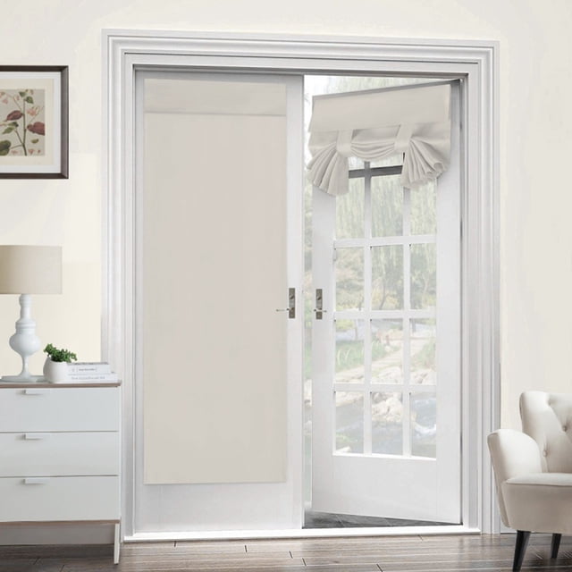 Advancent Cortina opaca de poliéster, portátil, autoadhesiva, a prueba de sol, cancelación de ruido, aislamiento térmico, cortinas decorativas para Sombras de ventana Blanco Advancent HA073349-05