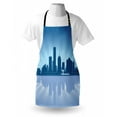 thumbnail image 4 of Wisconsin Apron, Silhouette Style with Retro Rays Milwaukee Skyline, Unisex Kitchen Bib with Adjustable Neck for Cooking Gardening, Adult Size, Sky Blue Purpleblue, by Ambesonne, 4 of 4
