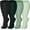 black/Dark Green/Green/Green Dot, variant on 4 Pairs Plus Size Compression Socks for Women & Men, Wide Calf 20-30mmhg for Circulation, Running, Nurse, Pregnant