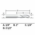 thumbnail image 3 of Bosch 85911MC 1/4 in. x 1 in. Straight Carbide-Tipped Router Bit, 3 of 4