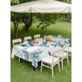thumbnail image 4 of Outdoor Tablecloths with Umbrella Hole & Zipper, Navy Blue Leaves Rectangle Tablecloth 52x70 Inch, Summer Botanical Farmhouse Watercolor Leaf Waterproof Table Cloth, Patio/Pool/Picnic Table Covers, 4 of 8