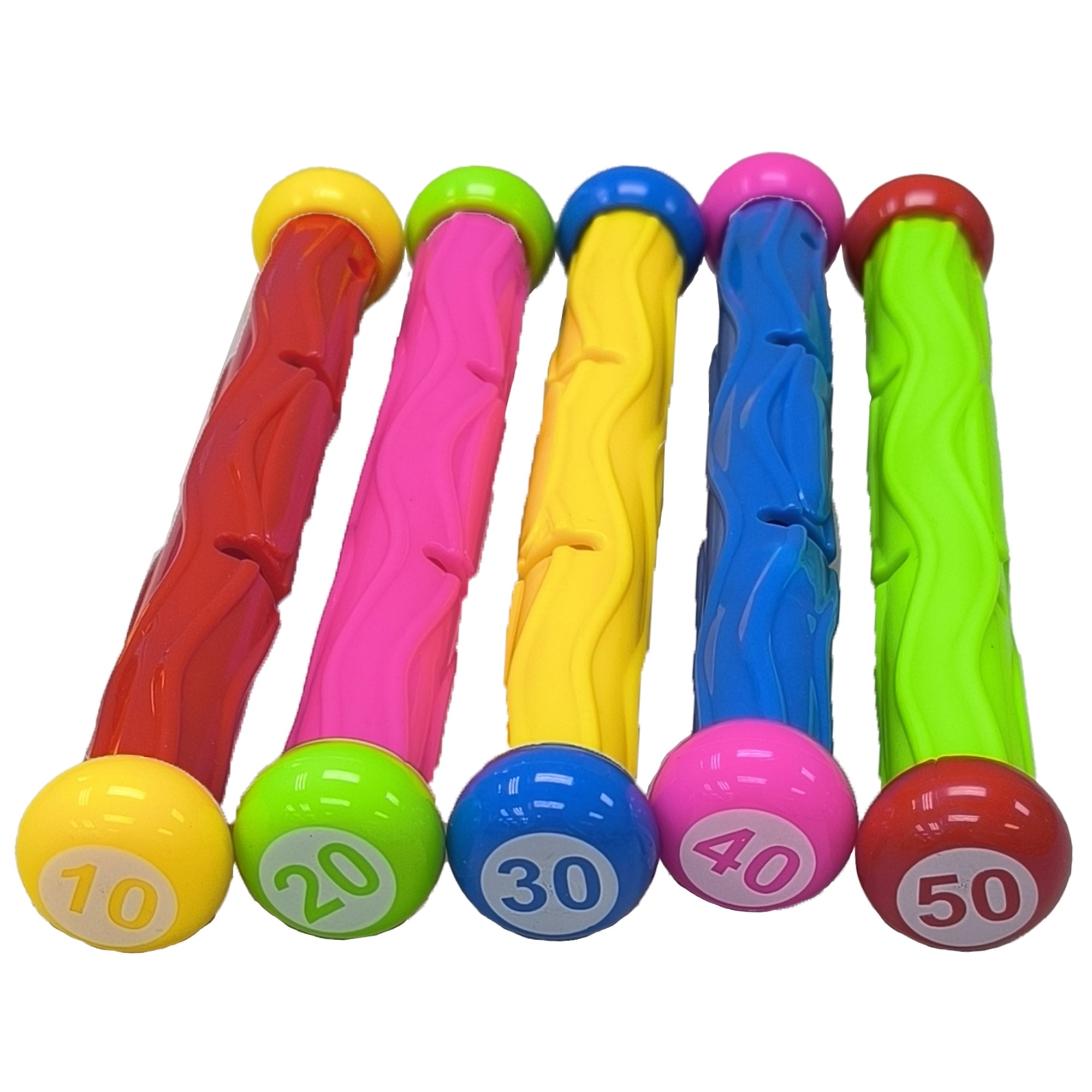 RIPPLE: Rainbow Dive Sticks - 5 Piece, Pool & Water Games Toys, Build Swimming Skills, Vibrant Colors For Visibility, Toss & Retrieve Play, Kids 8+