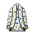 thumbnail image 3 of Excavator and Sun White Pattern Backpack for School, Cute School Bag with Adjustable Shoulder Straps and Padded Back, 15.3"x11"x7.1", 3 of 5