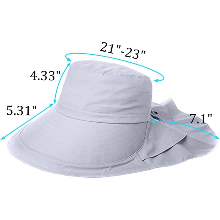 3 Pack Womens Ponytail Sun Hat with Neck Flap Wide Brim UV  display picture 3