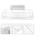 thumbnail image 6 of Wall Shelf Storage Basket Shower Holder Bathroom Rack Hanging Organizer Adhesive Kitchen Shampoo Draining Hooks Tissue, 6 of 9