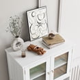 thumbnail image 6 of Homfa 58'' Tall Bathroom Cabinet with Doors and Shelves, Kitchen Hutch Linen Cabinet, White, 6 of 8