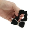 thumbnail image 5 of Unique Bargains 1 Pc Bow Rhinestone Scrunchies for Home Black, 5 of 5