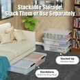 thumbnail image 6 of 3 Packs 40 L Plastic Underbed Storage Containers with Lids, Clear Latching Bin Box with wheels, 6 of 9