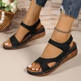 thumbnail image 6 of longantii Womens Orthopedic Sandals Arch Support Summer Flat Sandals Lightweight Slip on Non Slip Walking Shoes Comfortable 2026 Orthopedic Shoes Black, 6 of 6