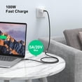 thumbnail image 3 of AUBEAMTO USB C Extension Cable [6.ft, 2Pack], USB Type-C Male to Female Cord, [USB3.1 Gen2/10Gbps] Sync Transfer USB C Extender 100W Fast Charging UHD 4K Video for MacBook,Laptop,Tablet, Phone, 3 of 7