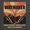 thumbnail image 2 of WAYMAKER Miracle Worker Promise Keeper Inspirational/Christian Unisex Graphic Hoodie Sweatshirt, Charcoal, Large, 2 of 5