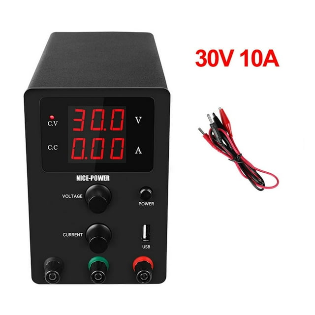 Alimentation de Laboratoire USB DC 60V 5A Régulée, Réglable, Régulateur de Tension 30V 10A, Stabilisateur, Commutation, Source de Banc