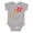 AC-Heather Grey, variant on Valentine's Day Rocket Ship with Hearts Boys or Girls Baby Bodysuit